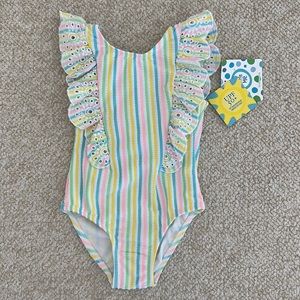 Little Me Multi Stripe One-Piece Swimsuit